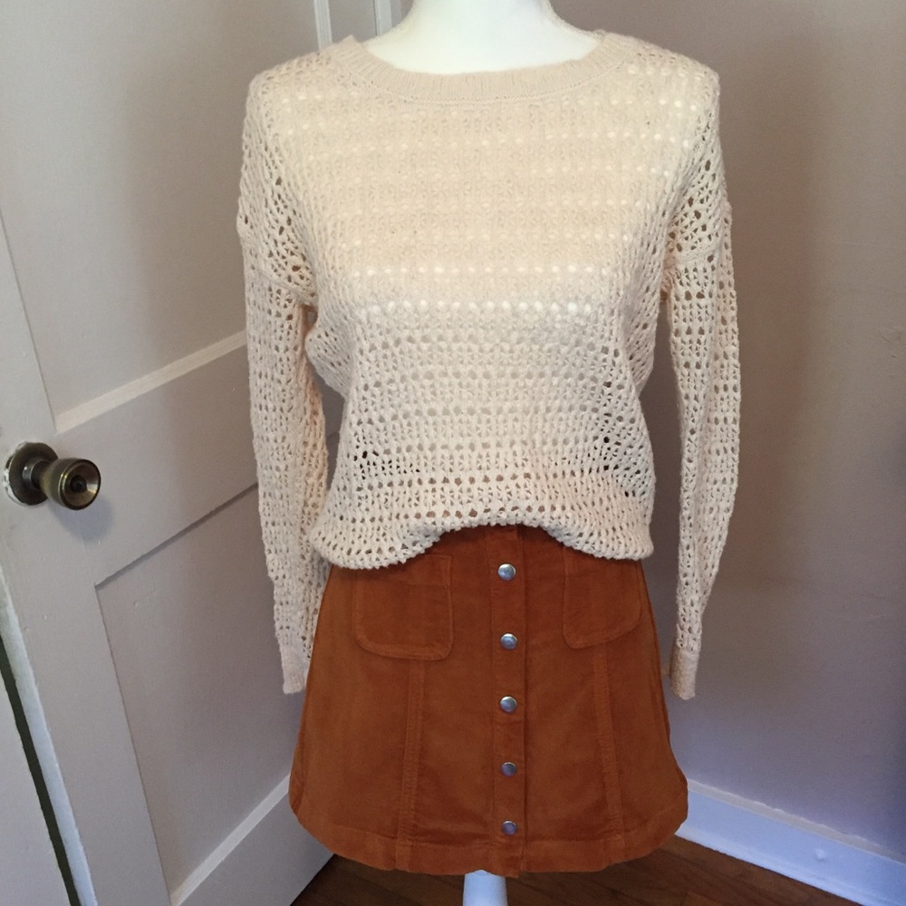American Eagle Crotchet Long Sleeve Sweater XS